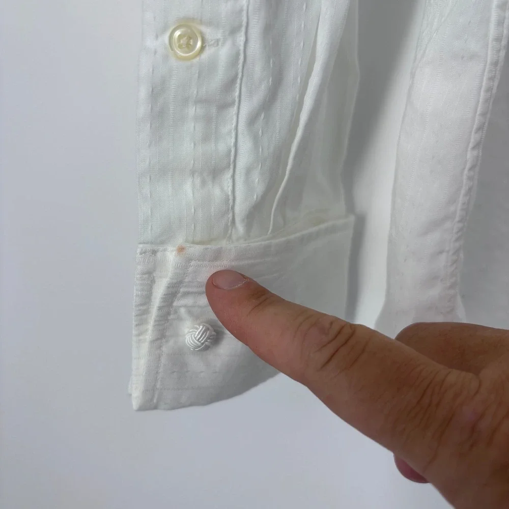 Polo Ralph Lauren Tuxedo Shirt Mens 15.5 34 White Avery Wingtip Dobby Formal